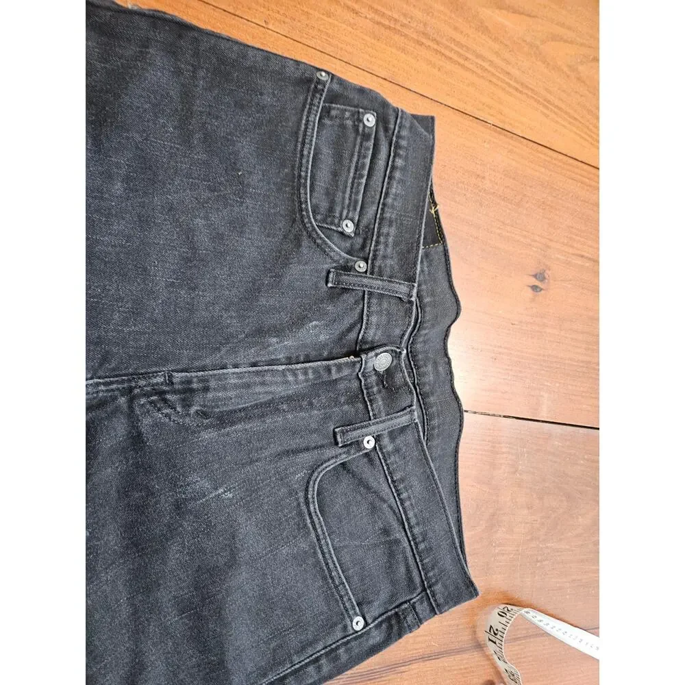 Levi's 514 Straight Fit Black Jeans Men's 34x32 Faded Black Denim
